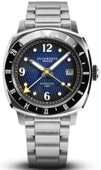 Duckworth Prestex Watch Rivington GMT Blue Fume Steel Bracelet D489-03-ST