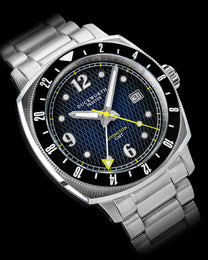 Duckworth Prestex Rivington GMT Blue Fume Steel Bracelet Watch