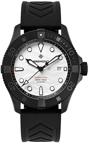 Bremont Supermarine Full Ceramic Polar White Rubber Watch SM43-DT-BKCER-WH-R-S