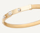 Marco Bicego Masai 18ct Yellow Gold Thin Coil 0.10ct Diamond Bangle