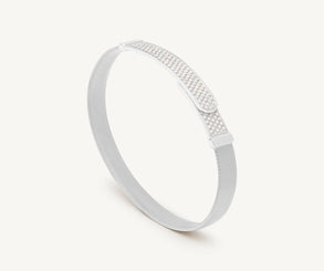 Marco Bicego Masai 18ct White Gold Coil 0.8ct Diamond Bangle