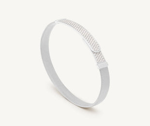 Marco Bicego Masai 18ct White Gold Coil 0.8ct Diamond Bangle