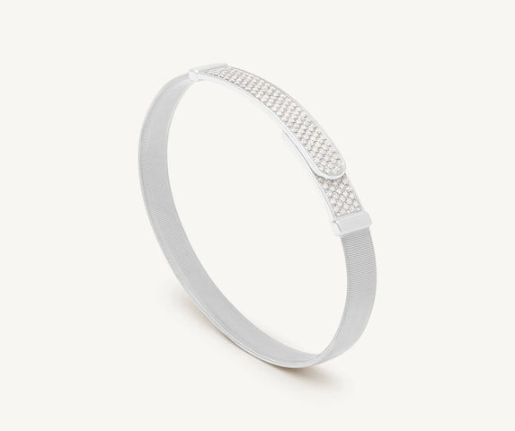 Marco Bicego Masai 18ct White Gold Coil 0.8ct Diamond Bangle
