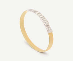 Marco Bicego Masai 18ct Yellow Gold Coil 0.85ct Diamond Bangle