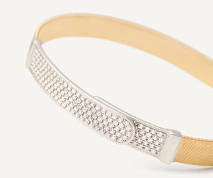 Marco Bicego Masai 18ct Yellow Gold Coil 0.85ct Diamond Bangle