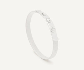 Marco Bicego Masai 18ct White Gold Coil 0.21ct Diamond Bangle