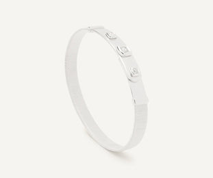 Marco Bicego Masai 18ct White Gold Coil 0.21ct Diamond Bangle