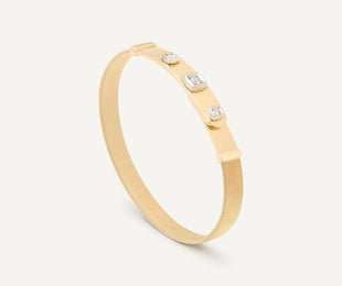 Marco Bicego Masai 18ct Yellow Gold Coil  0.21ct Diamond Bangle