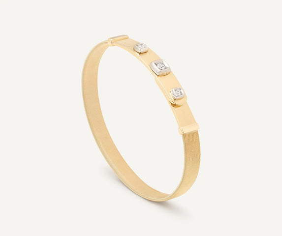 Marco Bicego Masai 18ct Yellow Gold Coil  0.21ct Diamond Bangle