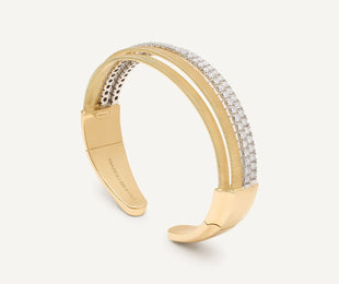 Marco Bicego Masai 18ct Yellow Gold Coil 1.85ct Diamond Bangle