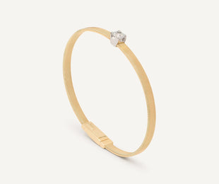 Marco Bicego Masai 18ct Yellow Gold Coil 0.52ct Diamond Bracelet