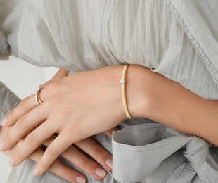 Marco Bicego Masai 18ct Yellow Gold Coil 0.52ct Diamond Bracelet