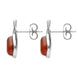 Sterling Silver Carnelian Pear Shaped Celtic Stud Earrings E973