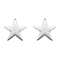 Sterling Silver Star Stud Earrings, E2481.