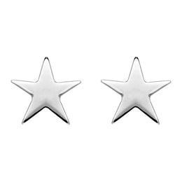 Sterling Silver Star Stud Earrings, E2481.