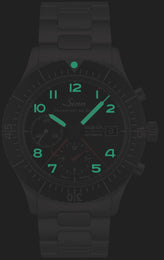 Sinn 156.1 Vintage Black With Red Seam Watch