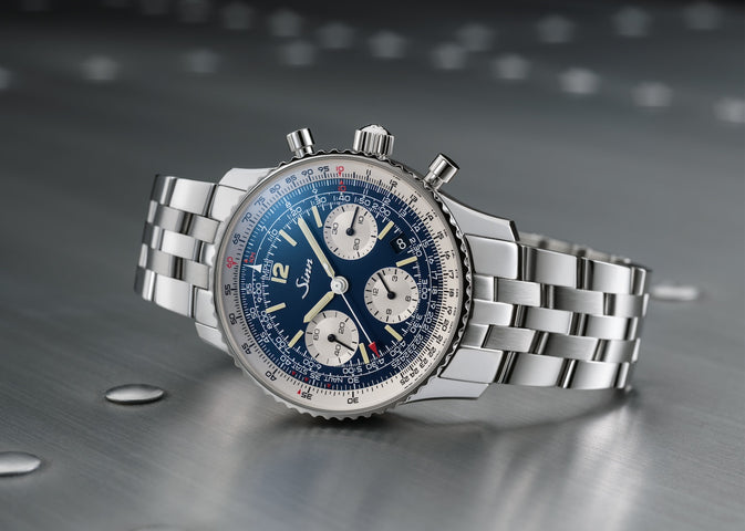 Sinn 903 St BE II Navigation Chronograph Fine Link Bracelet Watch