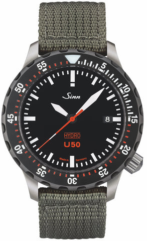 Sinn U50 Hydro SDR Textile Olive Grey 1051.040 Leather