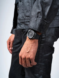 D1 Milano Jet Black Skeleton Watch