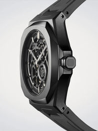 D1 Milano Jet Black Skeleton Watch