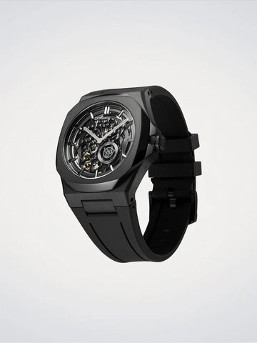 D1 Milano Jet Black Skeleton Watch