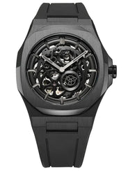 D1 Milano Jet Black Skeleton Watch