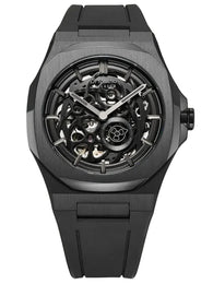 D1 Milano Jet Black Skeleton Watch
