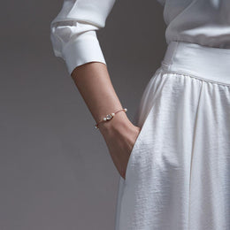 Shaun Leane Cherry Blossom 18ct Rose Gold Plated Sterling Silver Three Flower Bracelet