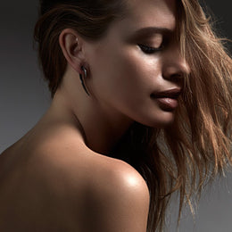 Shaun Leane Hook Sterling Silver Black Rhodium Spinel Size 1 Earrings