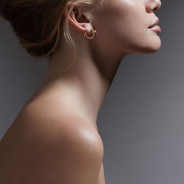 Shaun Leane Quill 18ct Yellow Gold Plated Sterling Silver Hoop Earrings