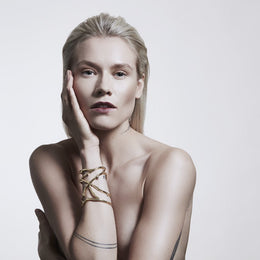 Shaun Leane Rose Thorn 18ct Yellow Gold Plated Sterling Silver Cuff D