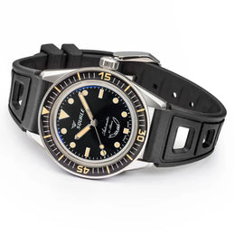 Squale SUB-37 Legend Black Dial Rubber Strap