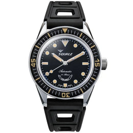 Squale SUB-37 Legend Black Dial Rubber Strap