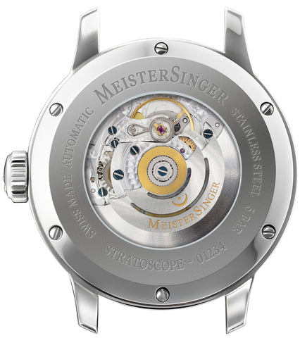 MeisterSinger Watch Stratoscope Golden Moon Milanaise Bracelet