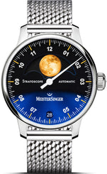 MeisterSinger Watch Stratoscope Golden Moon Milanaise Bracelet ST982G - MIL20
