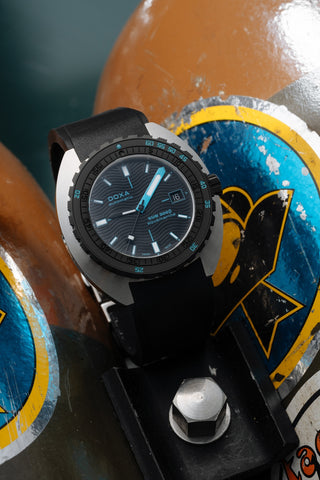 Doxa SUB 300 Beta Ceramic Steel Aquamarine Rubber Black Watch