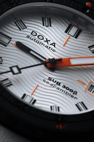Doxa Watch SUB 300 Beta Ceramic Steel Searambler Rubber White