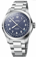 Oris Big Crown Pointer Date Lilac Watch with steel bracelet, steel case
