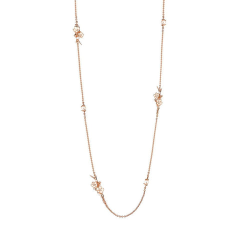 Shaun Leane Cherry Blossom Rose Gold Vermeil Diamond Necklace, CB039.RVWHNOS.