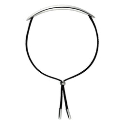 Shaun Leane Quill Sterling Silver Leather Bracelet. QU009.SSNABOS.