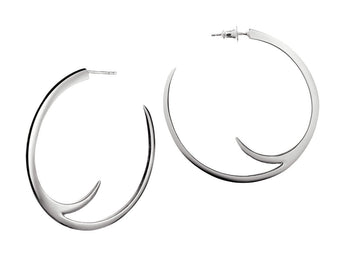 Shaun Leane Sabre Sterling Silver Cat Claw Statement Hoop Earrings, SA013.SSNAEOS.