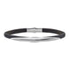 Shaun Leane Single Arc Silver Black Leather Bracelet