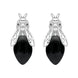 Sterling Silver Whitby Jet Bee Stud Earrings, E2424.