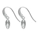 Sterling Silver Cubic Zirconia Heart Hook Drop Earrings E2025
