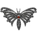 Sterling Silver Marcasite Garnet House Style Butterfly Brooch M334