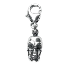 Sterling Silver Skull Clip Charm G644