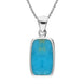 Sterling Silver Turquoise Dinky Barrel Necklace P453