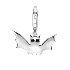 Silver Whitby Jet Bat Wild Life Trust Collection Clip Charm G390