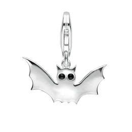 Silver Whitby Jet Bat Wild Life Trust Collection Clip Charm G390