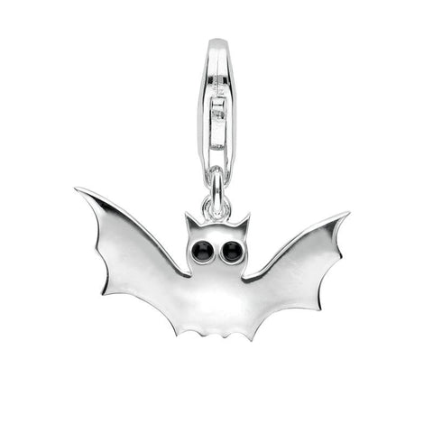 Silver Whitby Jet Bat Wild Life Trust Collection Clip Charm G390